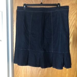Ann Taylor denim skirt with pleats